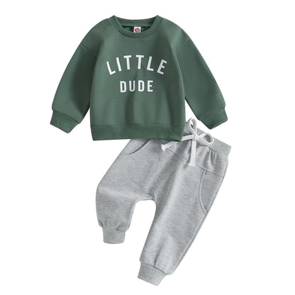 Gender Neutral Baby Boy Girl Fall Winter Clothes Sweatshirt Shirt Pants Toddler Infant Outfit