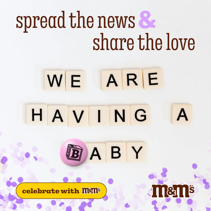 M&M'S World It's A Boy Milk Chocolate Candy 2lb Bag with White and Blue M&M'S for Baby Boy Showers Gender Reveal Parties and Baby Celebration Favors