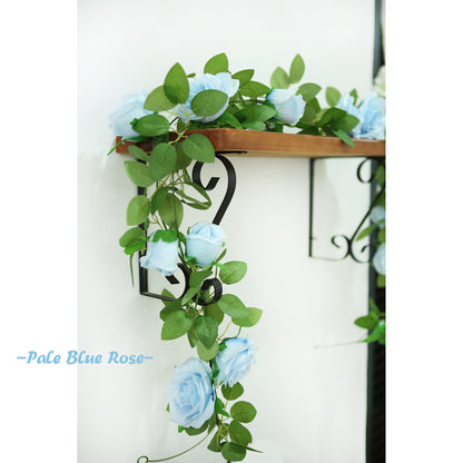 Felice Arts 2 Pack Pink Artificial Rose Garland Each 6.5FT Fake Rose Vine Hanging Floral Garland for Wedding Flowers Table Centerpiece Arrangement Baby Shower Decor