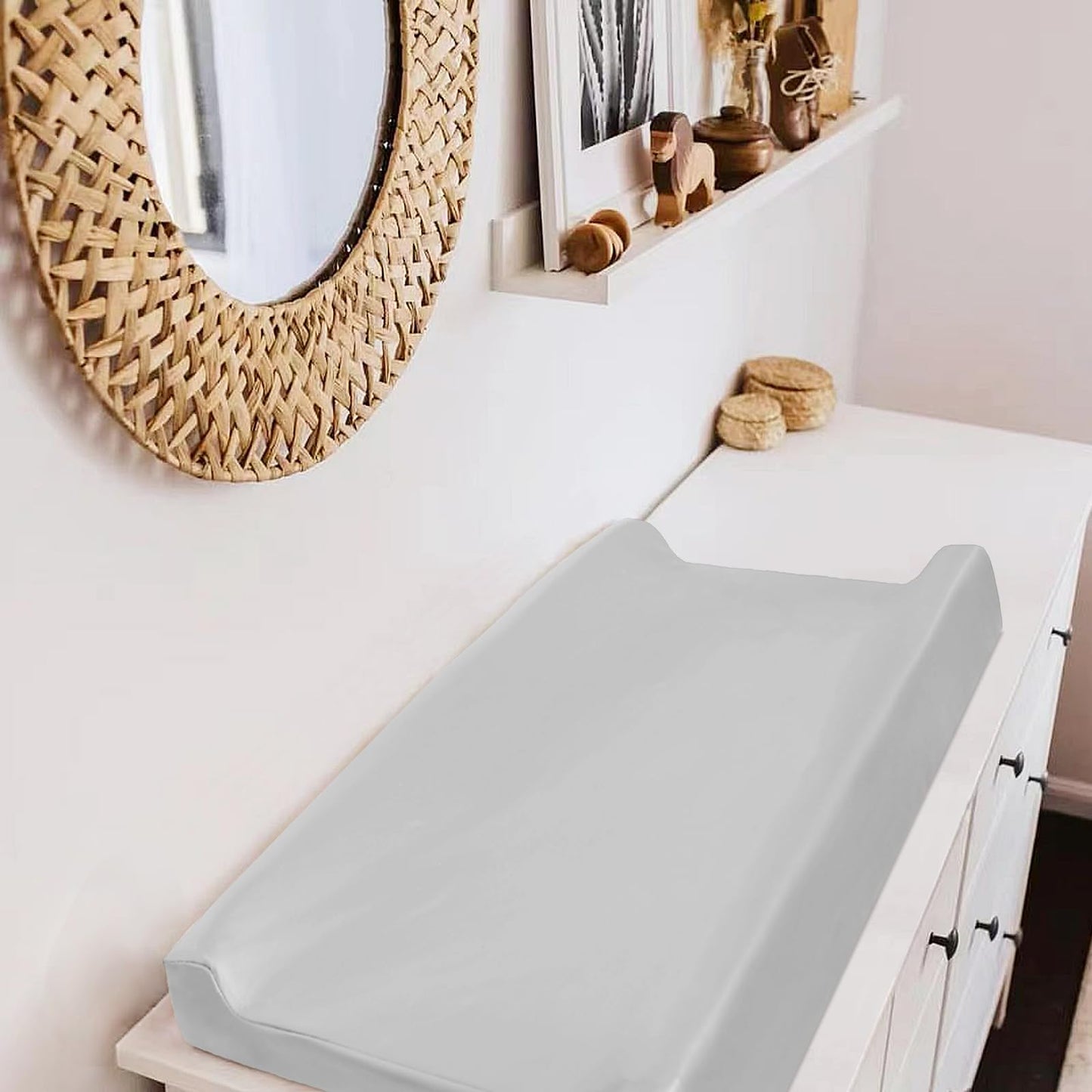 Owlowla Changing Pad Cover,Waterproof Changing Pad Covers-Soft Leather Diaper Changing Table Cover,Fits Standard Changing Pads for Baby Boy Girl（Brown）
