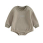 VISGOGO Newborn Infant Baby Boy Girls Oversized Romper Little Dude Sweater Onesie Coming Home Outfit Neutral Clothes