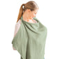 Konssy Muslin Nursing Cover for Baby Breastfeeding, Breathable 100% Cotton Breastfeeding Cover with Rigid Hoop for Mother Nursing Apron, Multi-use Carseat Canopy (Summer Wheat)