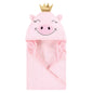 Hudson Baby Unisex Baby Cotton Animal Face Hooded Towel, Pretty Elephant, One Size