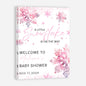 Personalized A Little Snowflake Is On The Way Welcome Sign, Pink, Girl, Winter Baby Shower Canvas