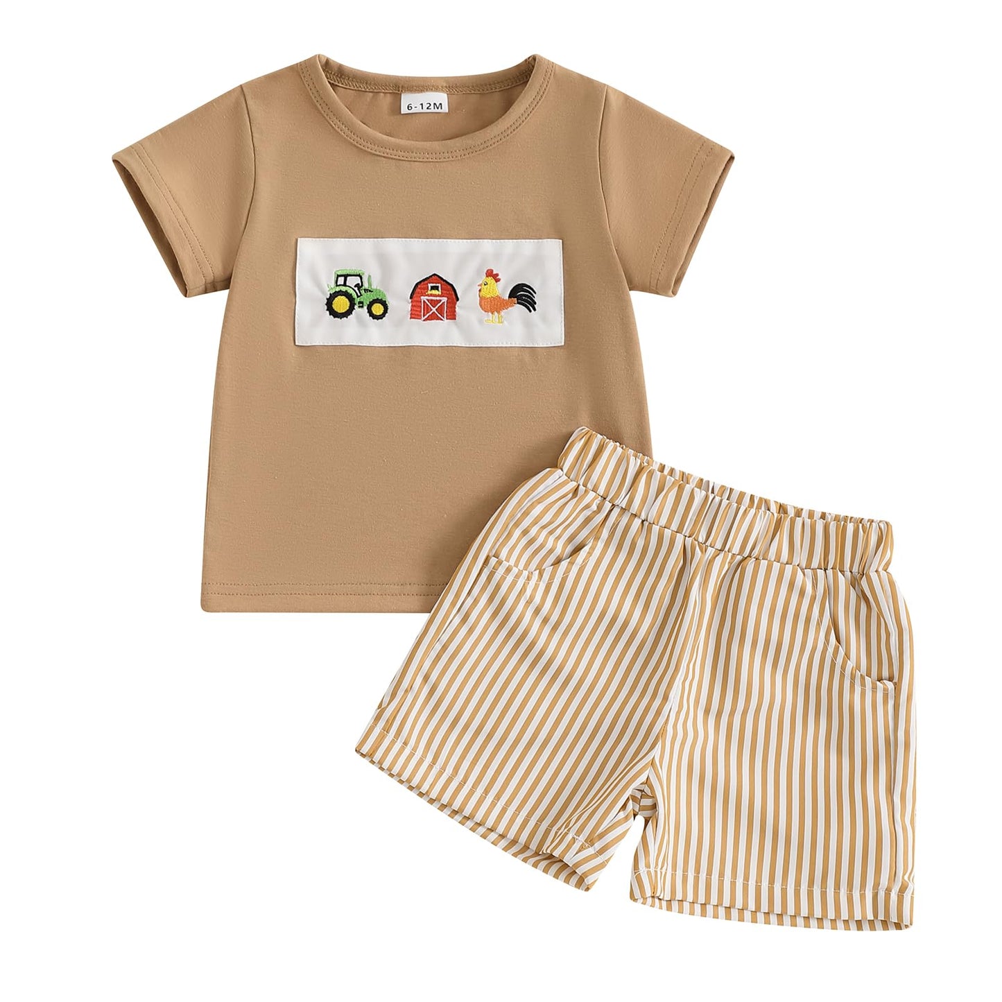 Toddler Baby Boy Summer Clothes Funny Pattren Letter Short Sleeve T Shirt with Shorts 2 Peices Outfits