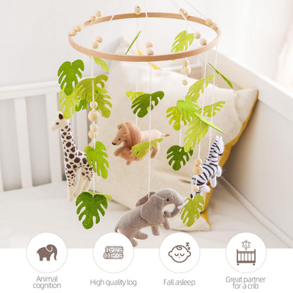 EERKEOD Baby Crib Mobile Bear Nursery Mobile for Boys Girls Teddy Velvet Mobile Nursery Decor for Infant Bedroom Hanging Baby Mobile for Bassinet Newborn Baby Gift（Brown Bear）