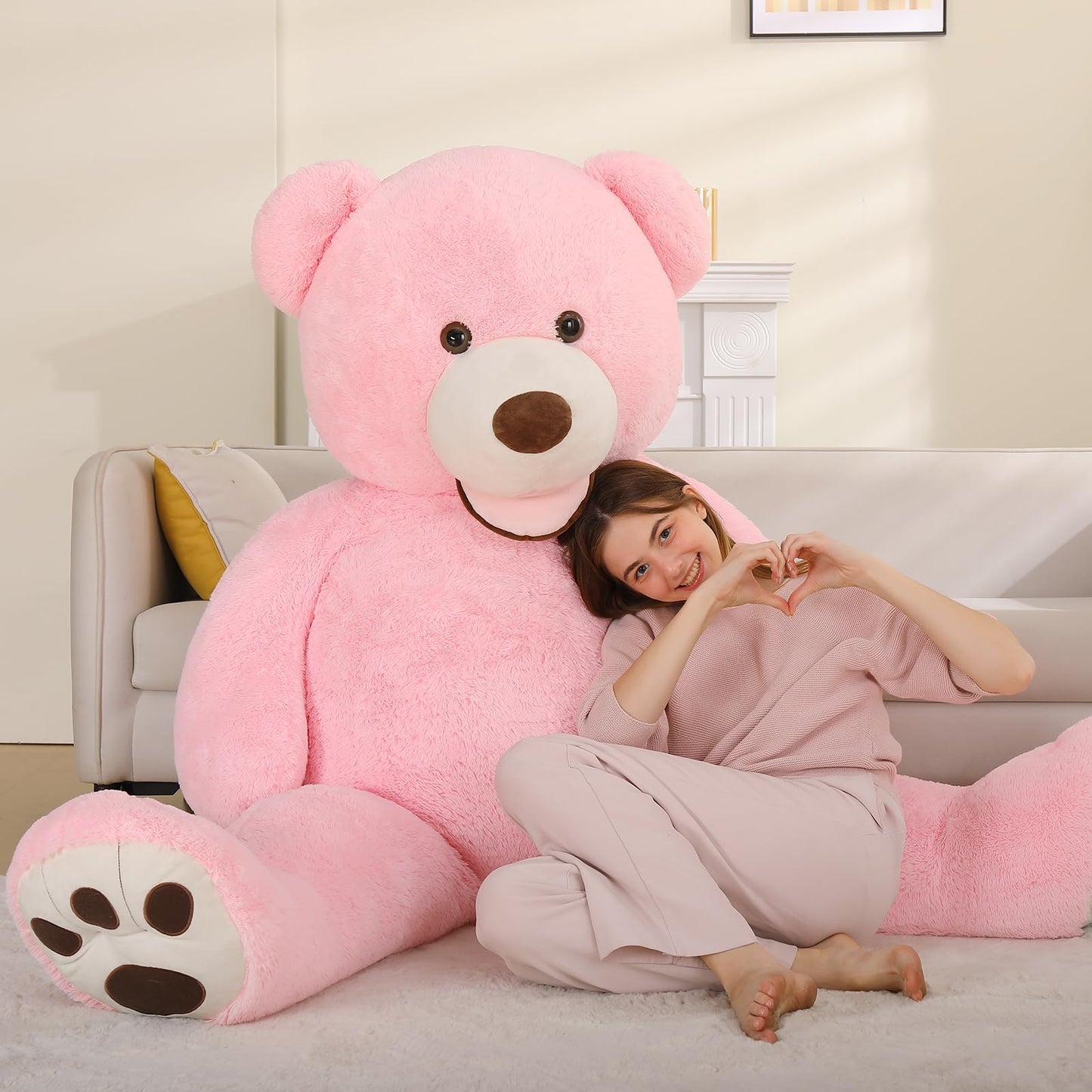 MaoGoLan Giant Teddy Bear Stuffed Animal, 10 Feet Tall, Jumbo Size Plush, Charming and Fluffy for Decorations, Celebrations, Valentine's Day
