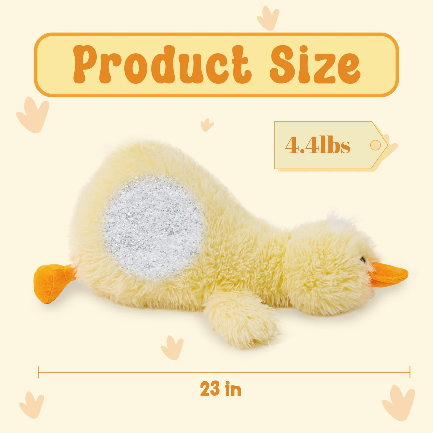 43" Giant Duck Stuffed Animals, Large Stuffed Duck Plush Toys, Big Plush Stuffed Animal, Soft Jumbo Stuffed Animals Gifts for Kids Adults on Birthday Children's Day Christmas or Any Festivals