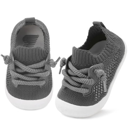 BARERUN Baby Shoes Baby First Walking Shoes Infant Sneakers Wide Barefoot Slip on Soft Sole Boys Girls Crib Shoe Toddler Breathable Lightweight House Socks