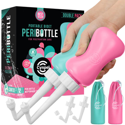 Peri Bottle - Postpartum and Perineal Care - FSA HSA Eligible - Portable Hand Held Travel Bidet Sprayer for Women or Men - Handheld Jet Spray Bottle for Toilet - Pack of 1 - Blue