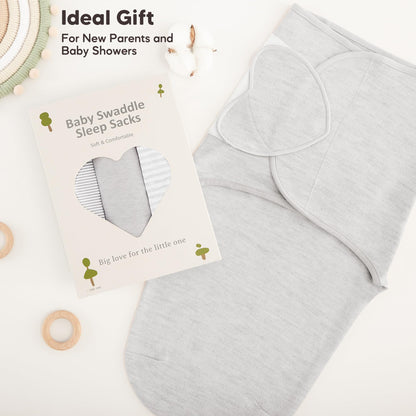 Susurration Swaddles for Newborns, 100% Cotton Baby Swaddle Sleep Sack, with Adjustable Velcro, Breathable and Durable Unisex Swaddle Sleep Sack, 3 Pack