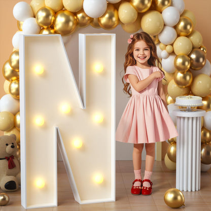 imprsv Marquee Light Up Letters, 3FT Mosaic Letters with Light for Baby Shower Graduation Party Decor, Large A for Engagement Wedding Party Decorations (Need to Assemble)