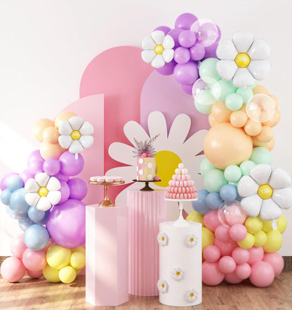 HOUSE OF PARTY 140PCS Pastel Rainbow Balloon Arch Garland Kit - Balloon Arch Kit-Birthday Balloons, Globos para Decoracion de Fiestas | Ideal for valentines day Baby Shower Party Decorations