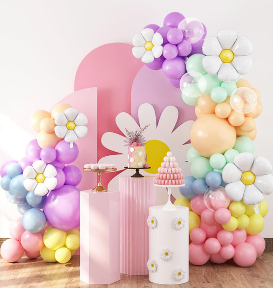 HOUSE OF PARTY 140PCS Pastel Rainbow Balloon Arch Garland Kit - Balloon Arch Kit-Birthday Balloons, Globos para Decoracion de Fiestas | Ideal for valentines day Baby Shower Party Decorations