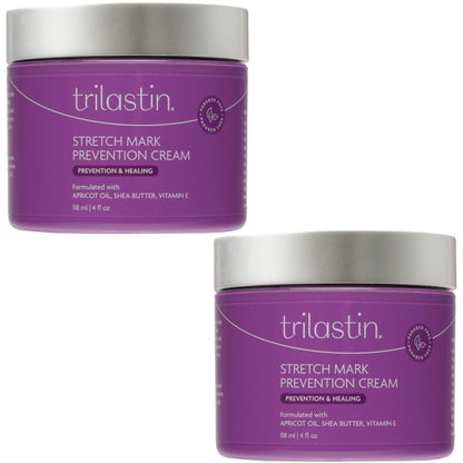 TriLASTIN Maternity Stretch Mark Prevention Cream - Paraben-Free, Hypoallergenic, and Safe for Pregnancy - Stretch Mark Formula for Pregnant Women - 4 Oz Belly Cream for Pregnant Women