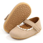 Baby Girl Mary Jane Flats Dress Shoes - Infant Newborn Shoes Anti-Slip Soft PU Leather Party School Wedding Princess Baby Girl Shoes 0-18M