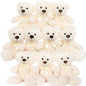 MorisMos 6Pcs Teddy Bears Bulk Baby Shower, 14inch Cute Teddy Bear Stuffed Animals Plush, Small Stuffed Bears on Centerpiece Baby Shower, White