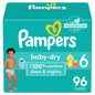 Pampers Diapers - Baby Dry - Size 1, 44 Count, Absorbent Disposable Infant Diaper (Packaging May Vary)