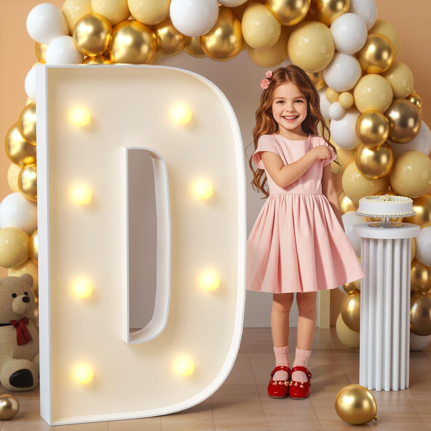 imprsv Marquee Light Up Letters, 3FT Mosaic Letters with Light for Baby Shower Graduation Party Decor, Large A for Engagement Wedding Party Decorations (Need to Assemble)