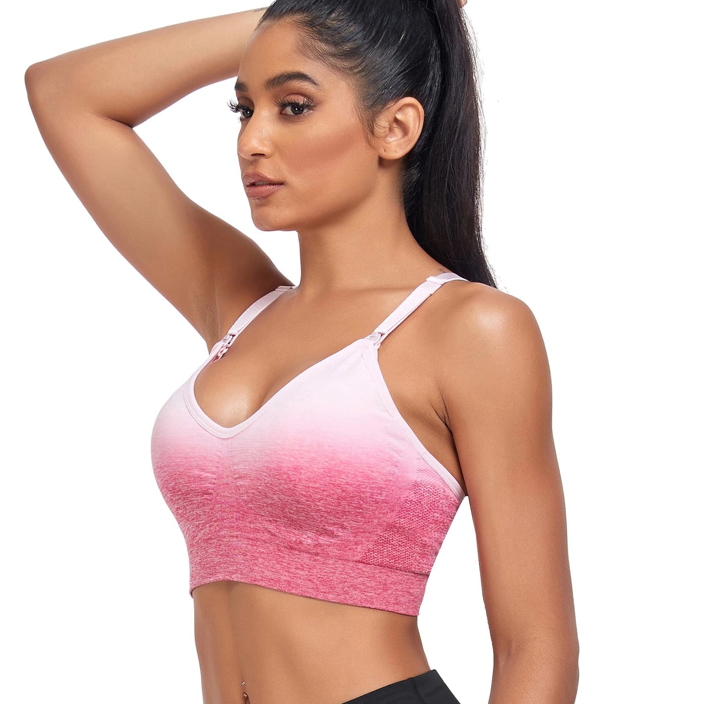 Suekaphin 3 Pack Sports Nursing Bra for Breastfeeding Supportive Bralette Pregnancy Maternity Wirefree Support for Women