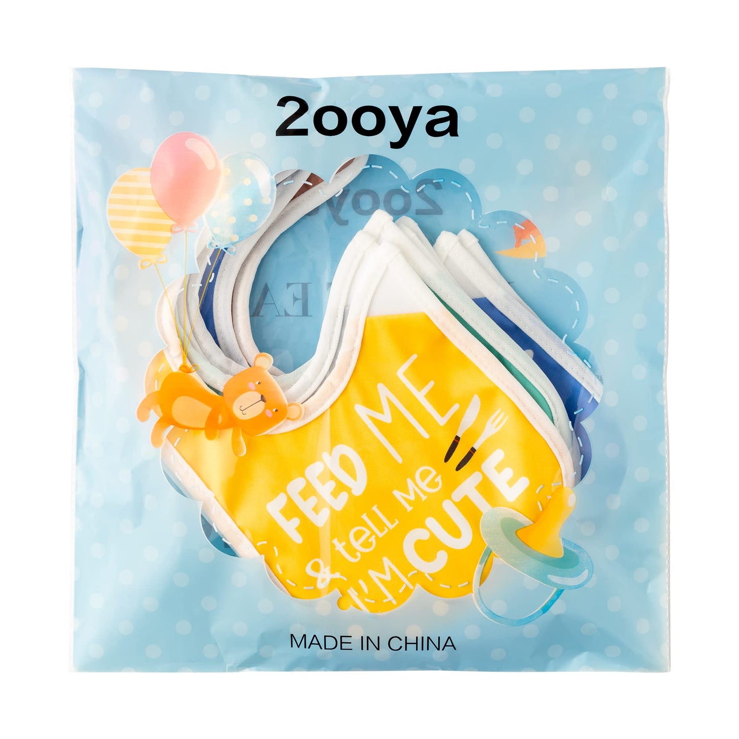 7Pcs Cotton Waterproof Baby Bibs Hook Loop Closure Newborn Bib Keepsake Baby Gift for Drooling Feeding Eating