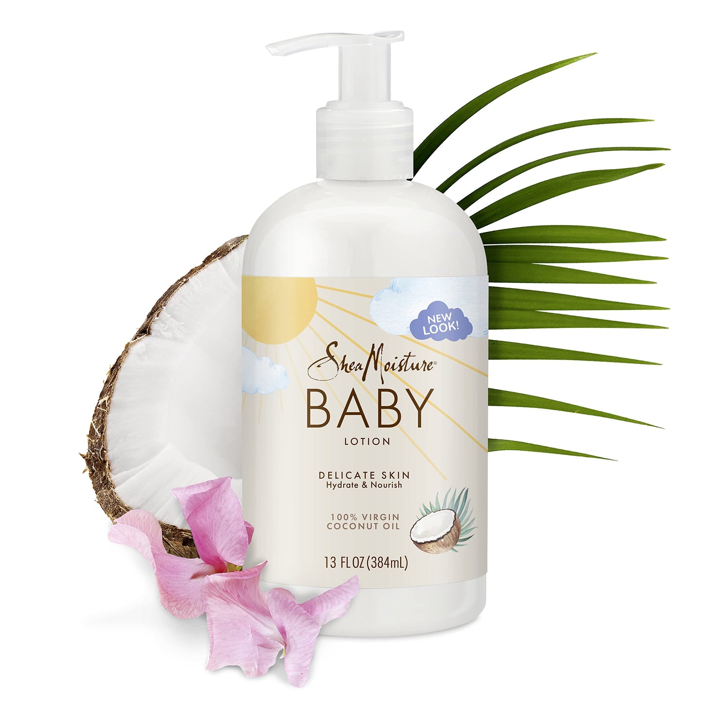 SheaMoisture Baby Lotion for Baby Skin 100% Virgin Coconut Oil, Clear Skin Moisturizer 8 oz