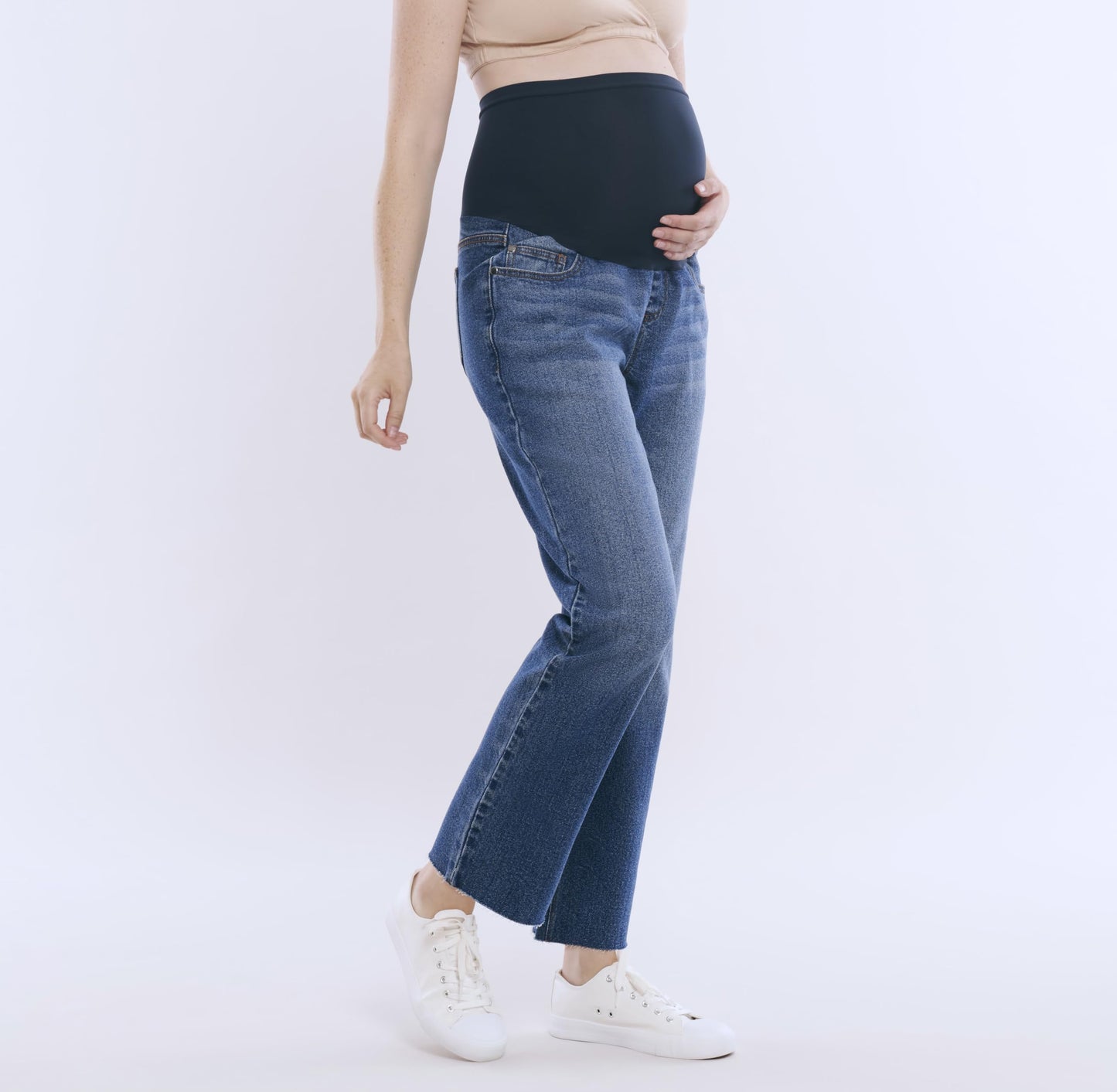 Motherhood Maternity Women's Secret Fit Over The Belly Slim Straight Leg Pregnancy Jeans