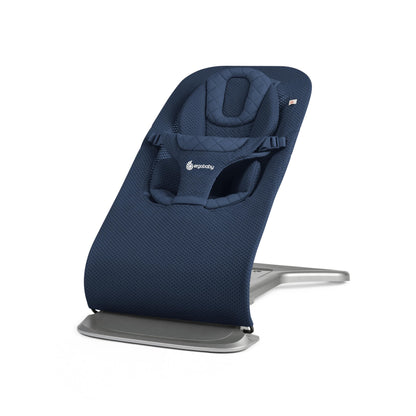 Ergobaby Evolve 3-in-1 Mesh Bouncer, Adjustable Multi Position Baby Bouncer Seat, Fits Newborn to Toddler, Grey Mesh