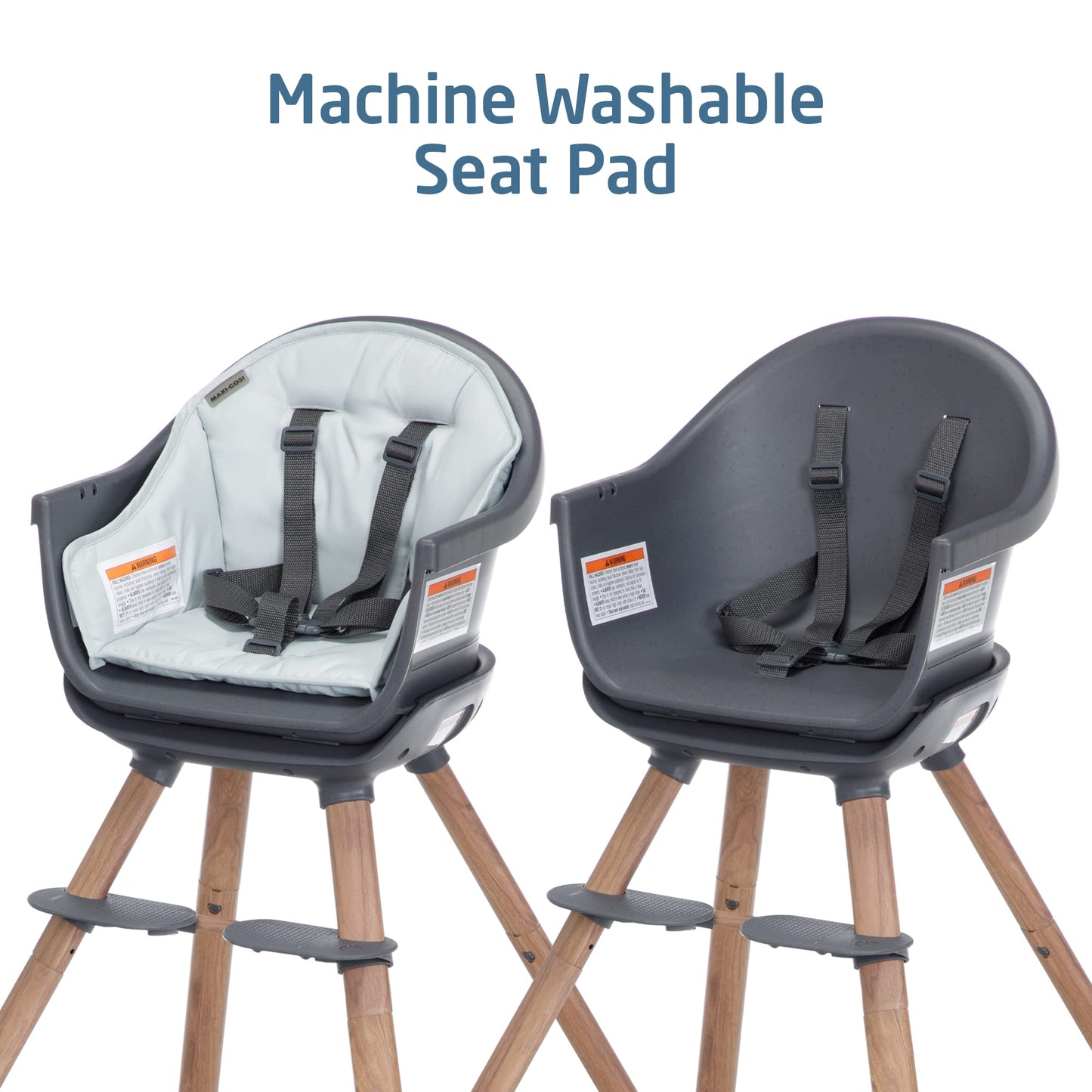 Maxi-Cosi Moa 8-in-1 High Chairs for Babies and Toddlers, Machine Washable Infant High Chair, Compact, Convertible High Chair Lightweight Design, Classic Slate