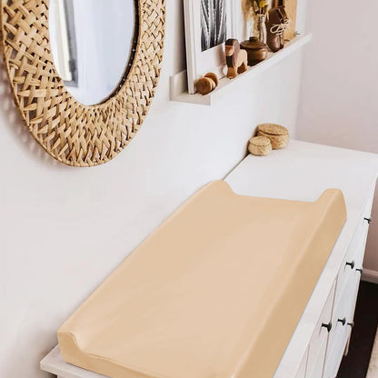 Owlowla Changing Pad Cover,Waterproof Changing Pad Covers-Soft Leather Diaper Changing Table Cover,Fits Standard Changing Pads for Baby Boy Girl（Brown）