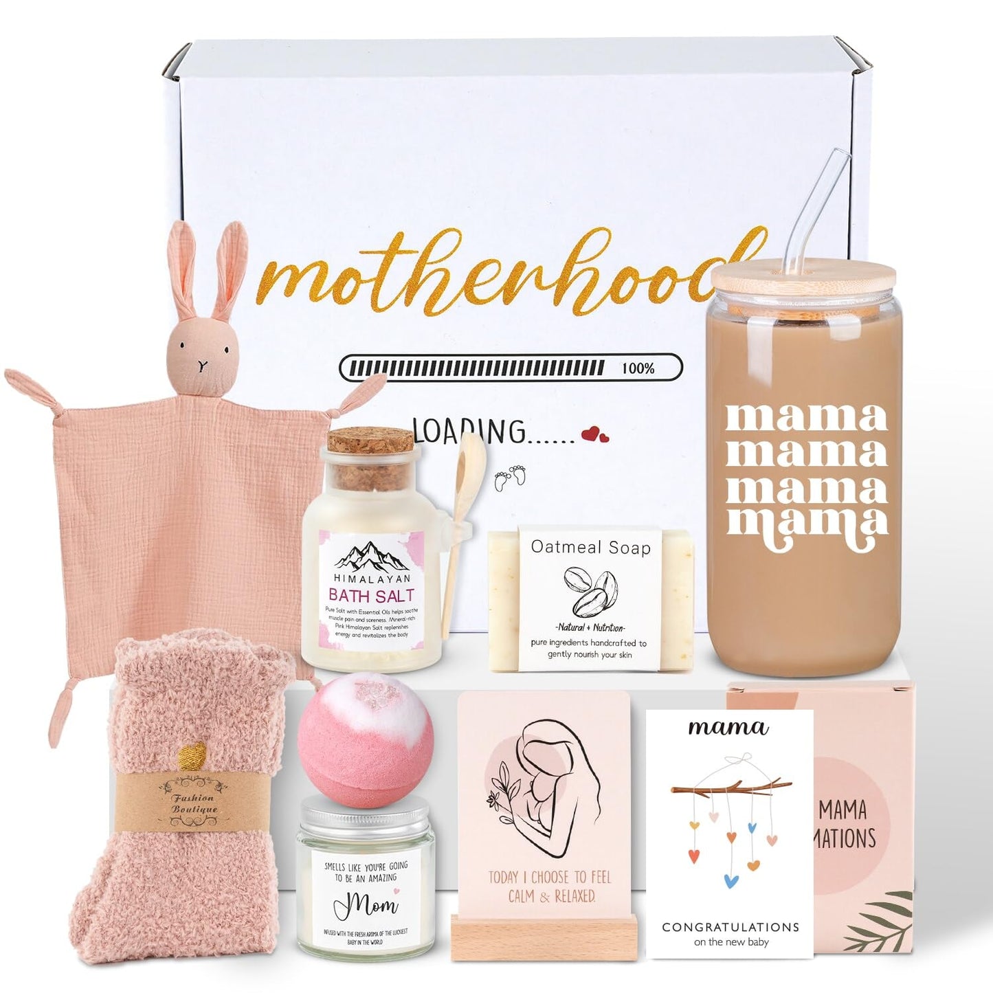 New Mom's Gifts & Baby Girl Gift, Baby Shower Gifts for Mom to Be, Expecting Moms, First Time Mothers Day Gift for New Mom, 13-Piece Pregnancy Care Package for Women