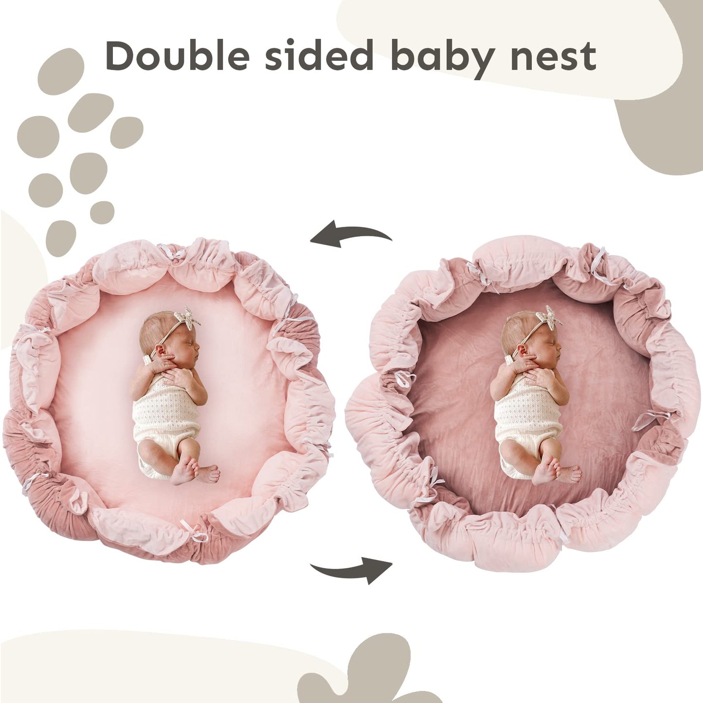 5-in-1 Thick & Plush Baby Play Gym, Baby Play Mats for Floor, Tummy Time Mat with 6 Toys, Cat Bed, Dog Bed, Convertible Stage-Based Developmental from Baby to Toddler, Ball Pit, Pet Cushion Cloudico
