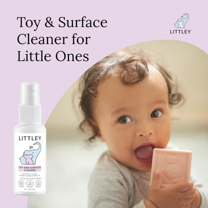 Littley Toy & Surface Cleaner with Hypochlorous Acid, Fragrance-Free, Made Without Ammonia, Bleach, Phosphates, Phthalates, or Dyes, 16oz Spray Bottle