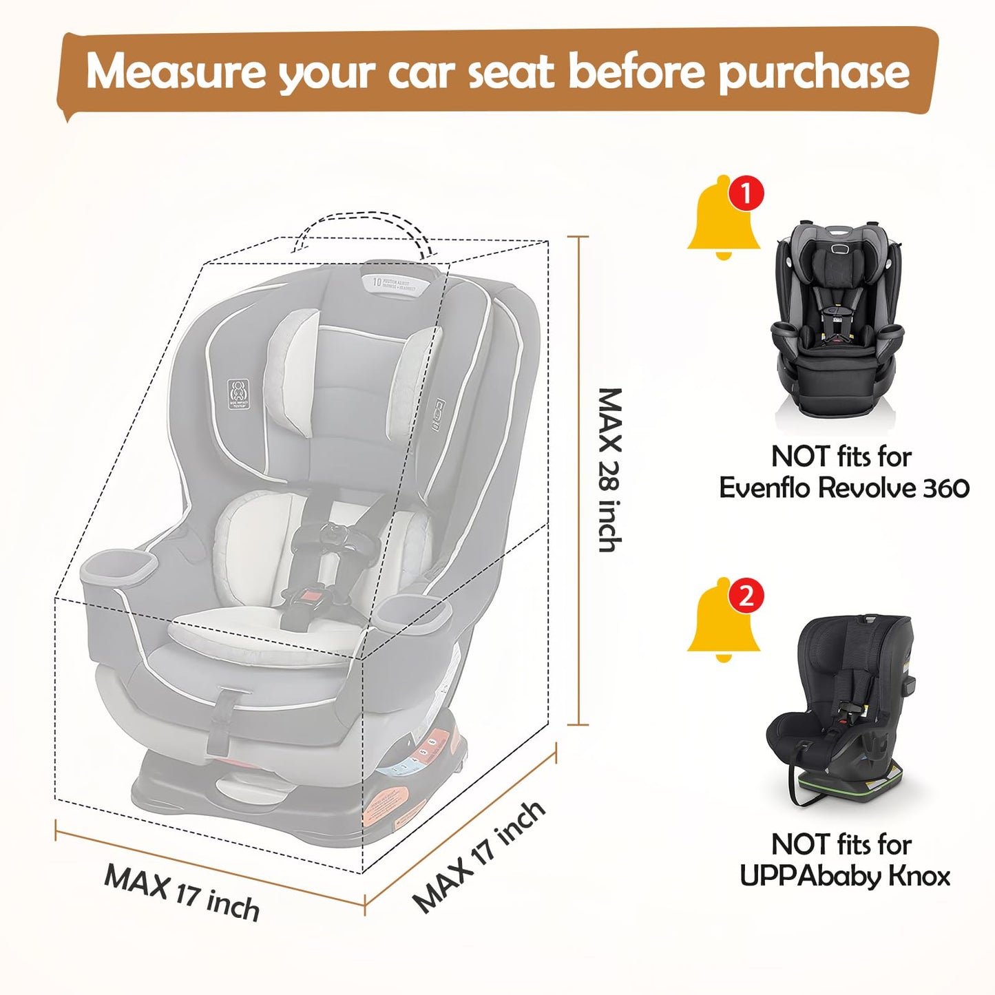 YOREPEK Padded Car Seat Travel Bag Backpack for Airplane, Heavy Duty Car Seat Bags for Air Travel, Carseat Cover for Airplane Travel with Shoulder Strap, Car Seats Carrier for Airport, Black