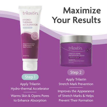 TriLASTIN Maternity Stretch Mark Prevention Cream - Paraben-Free, Hypoallergenic, and Safe for Pregnancy - Stretch Mark Formula for Pregnant Women - 4 Oz Belly Cream for Pregnant Women