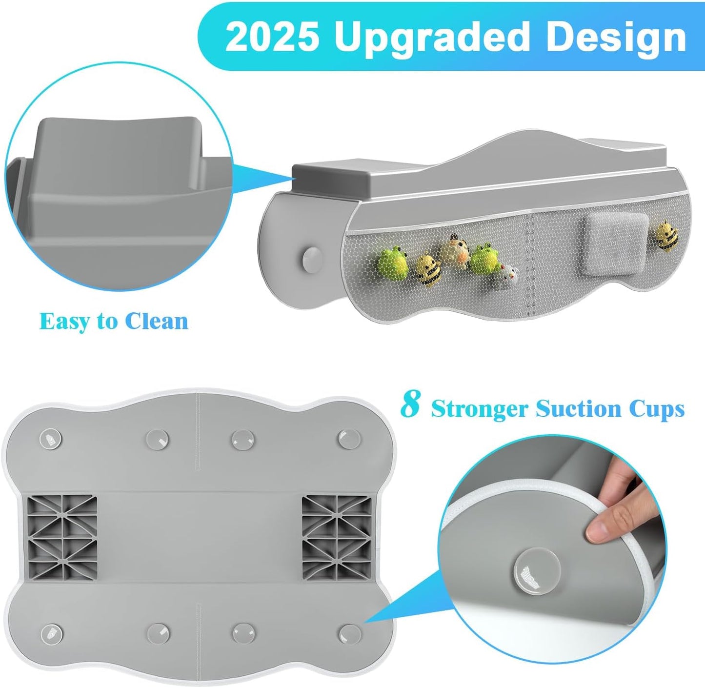 Baby Bath Kneeler and Elbow Rest Pad Set: Bathtub Elbow Rest with Silicone & Water Baffle Design -Easy to Clean & Gifts for New Parents