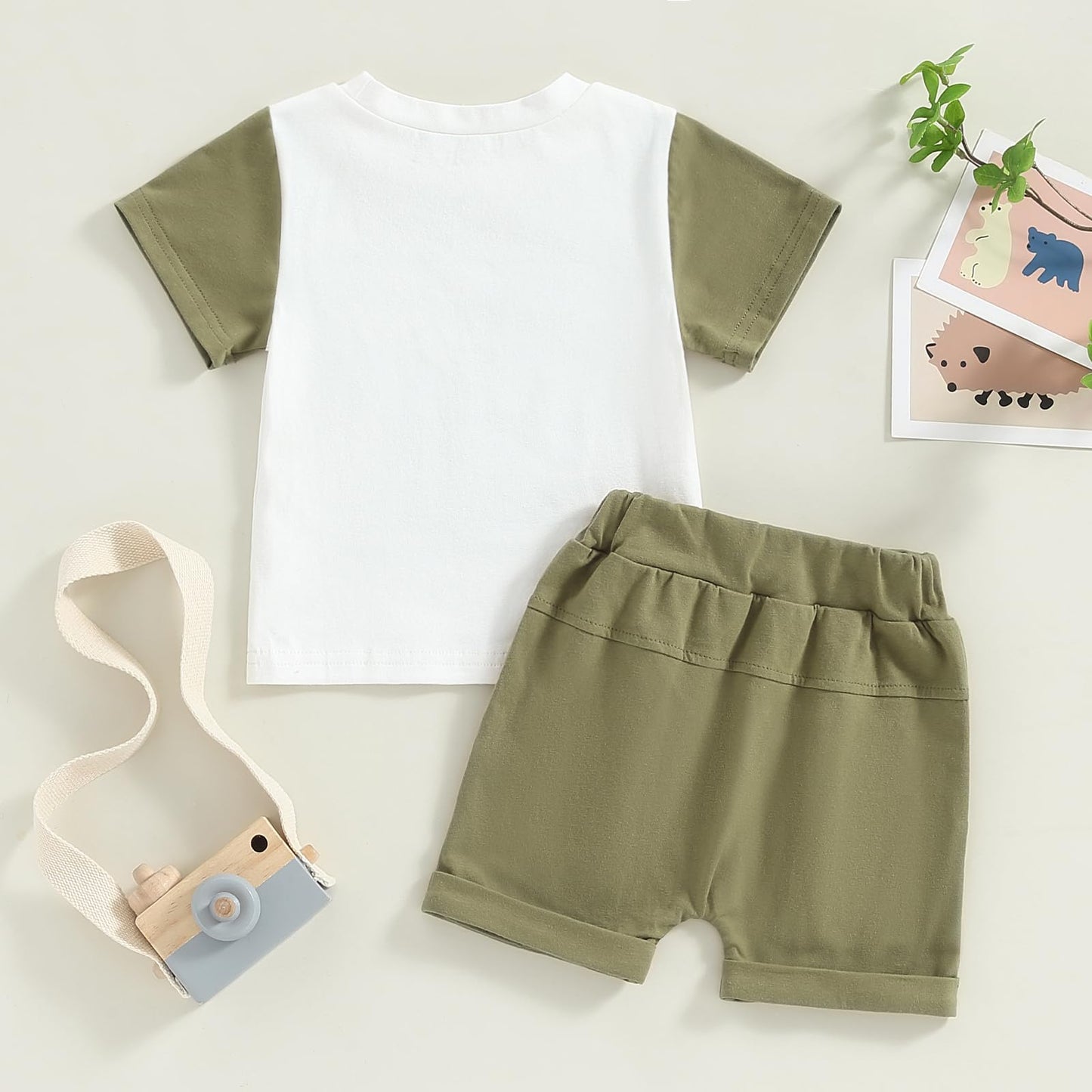 Toddler Baby Boy Summer Clothes Letter Print Short Sleeve Shirt Tops and Shorts Set Summer Outfit 2Pcs