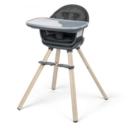 Maxi-Cosi Moa 8-in-1 High Chairs for Babies and Toddlers, Machine Washable Infant High Chair, Compact, Convertible High Chair Lightweight Design, Classic Slate