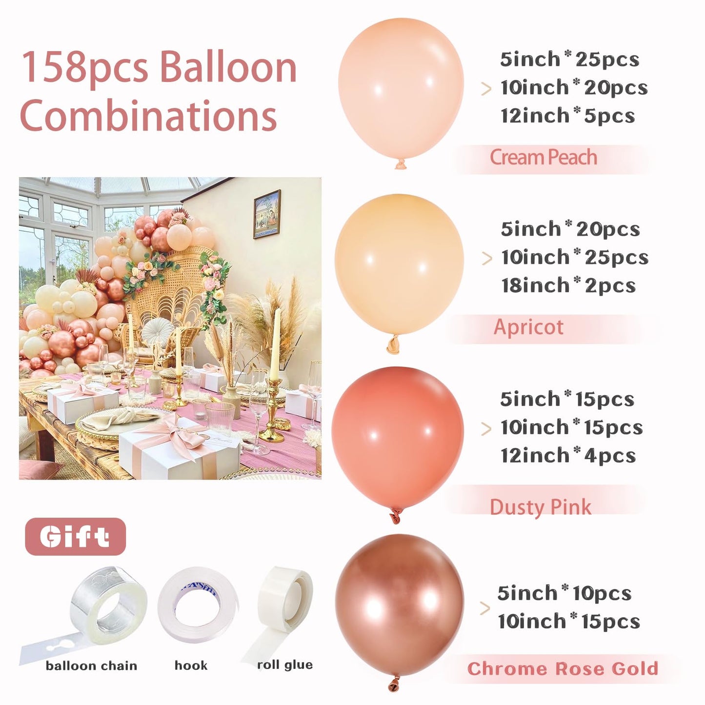 Dusty Blue Balloon Garland Kit - 137pcs Balloon Arch kit with Dusty Baby Blue, Sand White, White Balloons - Perfect for Baby Shower Wedding Boy Birthday Decoration