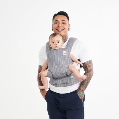 Baby Tula Explore Linen Baby Carrier 7 – 45 lb, Adjustable Newborn to Toddler Carrier, Multiple Ergonomic Positions Front and Back, Breathable and [Natural – Explore + Linen, Ash