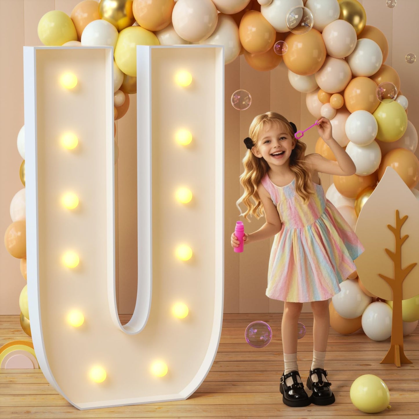 imprsv Marquee Light Up Letters, 3FT Mosaic Letters with Light for Baby Shower Graduation Party Decor, Large A for Engagement Wedding Party Decorations (Need to Assemble)