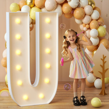 imprsv Marquee Light Up Letters, 3FT Mosaic Letters with Light for Baby Shower Graduation Party Decor, Large A for Engagement Wedding Party Decorations (Need to Assemble)