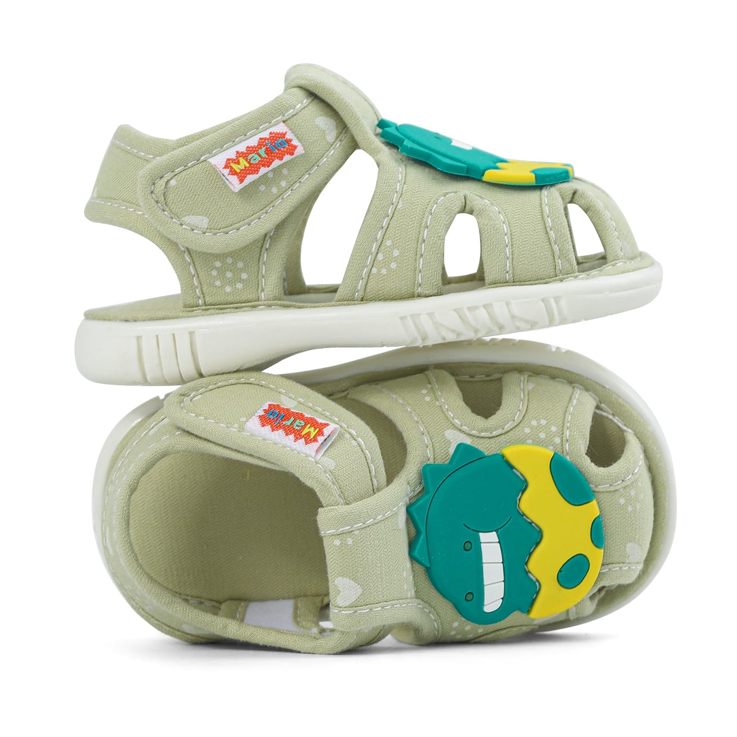 ESTAMICO Baby Boys Girls Sandals Cute Animal Summer Shoes Breathable Non Slip First Walker, 18-24 Months Toddler, Light Blue