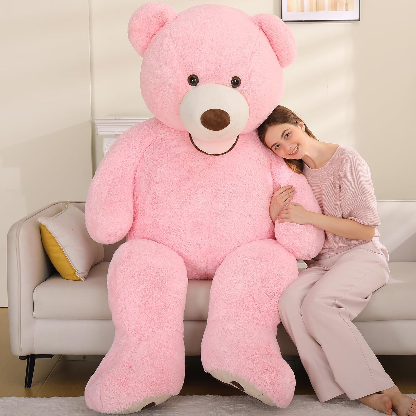MaoGoLan Giant Teddy Bear Stuffed Animal, 10 Feet Tall, Jumbo Size Plush, Charming and Fluffy for Decorations, Celebrations, Valentine's Day