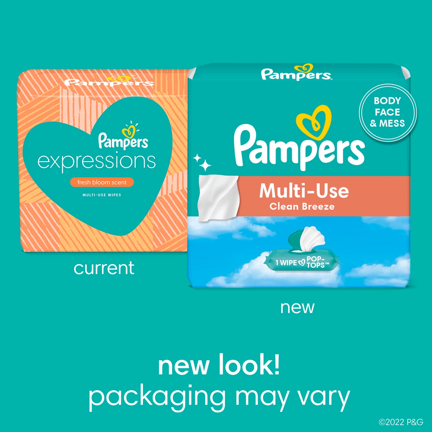 Pampers Baby Wipes Multi-Use Fragrance Free 9X Pop-Top Packs 504 Count