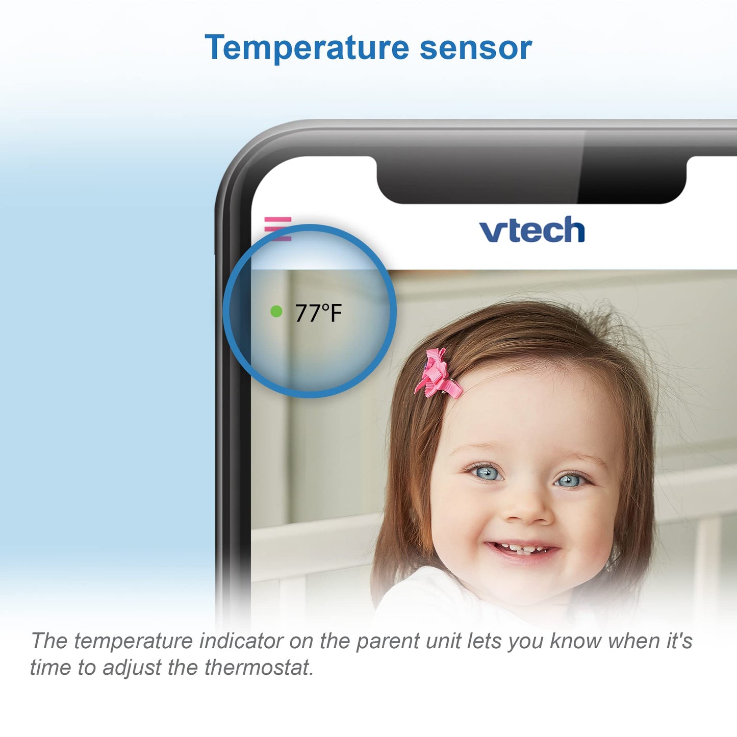VTech RM9751 Yellow Daisy Smart Wi-Fi Baby Camera, iOS & Android Enabled, 1080p Full HD, Privacy Mode Cover, Night Light, Soothing Sounds & Lullabies, Two-way Intercom,Temperature Sensor, Night Vision