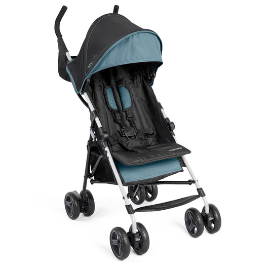Summer by Ingenuity 3D Mini Convenience Stroller – Lightweight Stroller with Compact Fold, Multi-Position Recline, Canopy with Pop Out Sun Visor and More – Umbrella Stroller for Travel, Pink