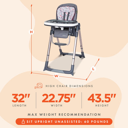 Baby Trend Tot Spot 3-in-1 High Chair, Bluebell