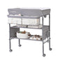 Baby Changing Table with Wheels, Maydolly Portable Foldable Changing Table, Waterproof Diaper Changing Station, Adjustable Height Changing Station, Mobile Nursery for Newborn and Infant (Grey)