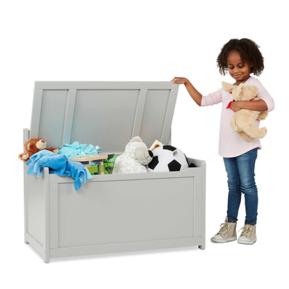 Melissa & Doug Wooden Toy Chest - White Furniture for Playroom - Kids Toy Box, Wooden Storage Organizer, Children's Furniture